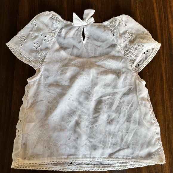 Abercrombie & Fitch White Embroidered Blouse - Picture 4 of 9